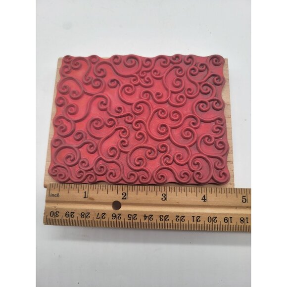 Stampabilities 2004 Swirls & Curls PR1002 Wood Rubber Stamp Scrapbooking Craft - Picture 9 of 10